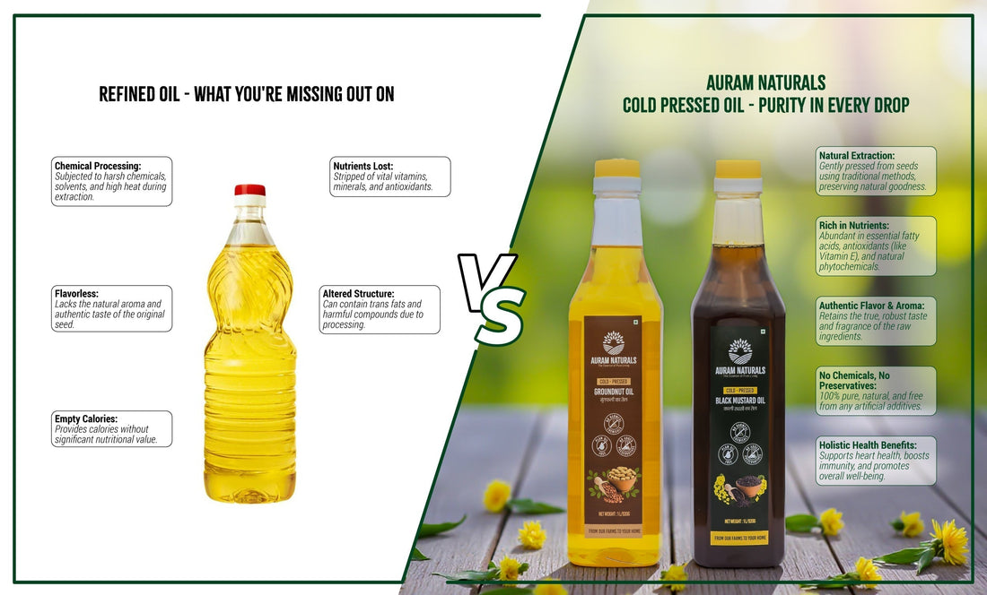 Why Cold-Pressed Oils Are Better Than Refined Oils- Auram Naturals